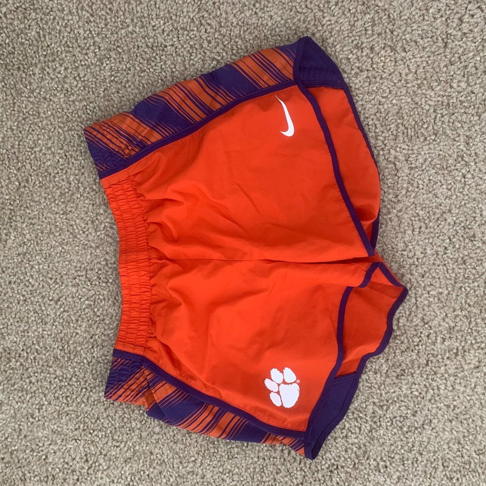 Nike Clemson Athletic Shorts with stripes